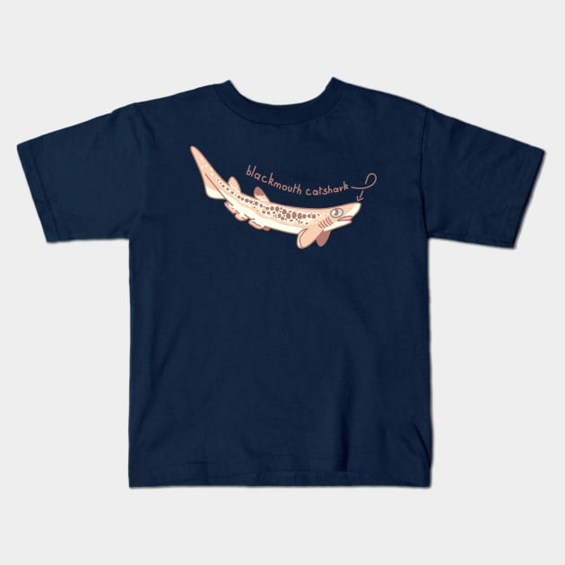 blackmouth catshark Kids T-Shirt by Trijucre